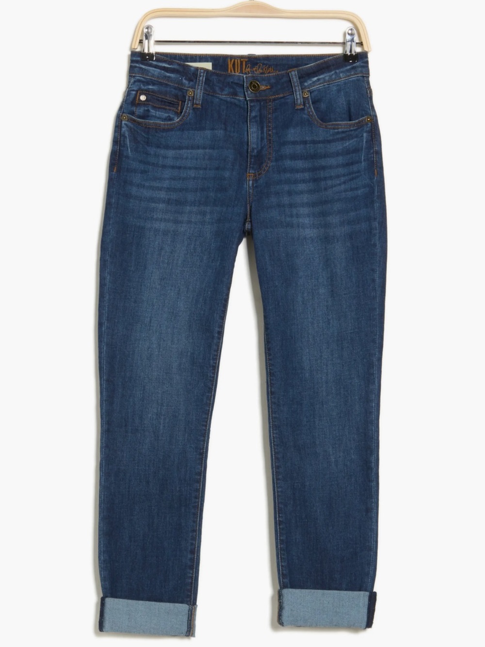 NWOT - Katy Flap Pocket Cuffed Boyfriend Jeans Size 8 by Kut from the Kloth